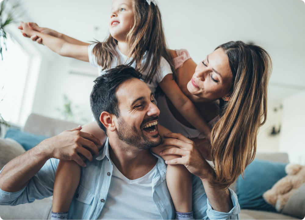 photo of smiling family